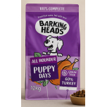 Barking Heads Puppy Days Turkey 12kg – Grain Free Hypoallergenic Dry Puppy Food – Sensitive Digestion & Healthy Growth – Vet Approved