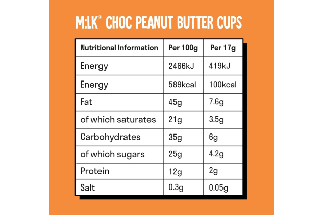 Love Raw Vegan Milk Chocolate Flavour Peanut Butter Cups – 18 x 34g | Plant-Based, Gluten-Free