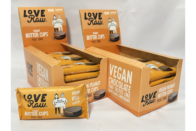 Love Raw Vegan Milk Chocolate Butter Cups – 36 x 34g | Plant-Based, Gluten-Free, No Palm Oil