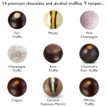 Luxury Alcoholic Chocolate Truffles – 14-Piece Gift Box | Assorted Liqueur Flavours 155g | RRP£17.95