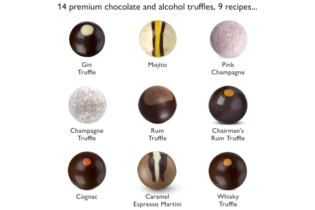 Luxury Alcoholic Chocolate Truffles – 14-Piece Gift Box | Assorted Liqueur Flavours 155g | RRP£17.95