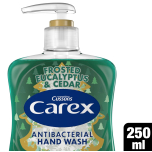 Carex Christmas Edition Antibacterial Hand Wash Eucalyptus & Cedar – 12 x 250ml Bulk Pack – Cleans & Protects Hands | Festive Fragrance