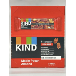 KIND Maple Pecan Almond Bars – 24 × 40g – Gluten-Free, High Fibre Snack – No Artificial Colours or Preservatives