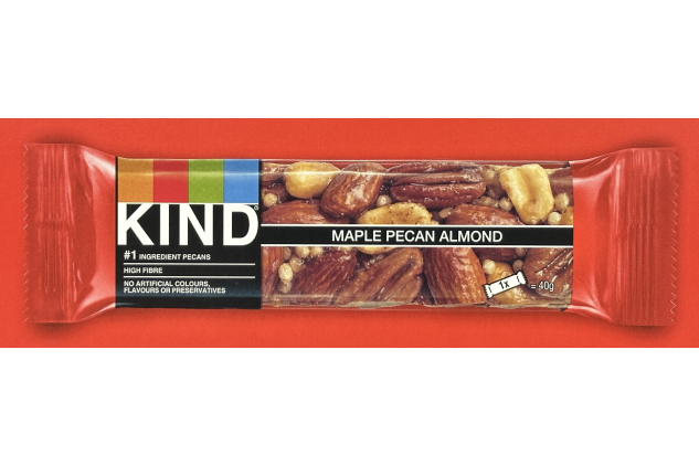 KIND Maple Pecan Almond Bars – 24 × 40g – Gluten-Free, High Fibre Snack – No Artificial Colours or Preservatives
