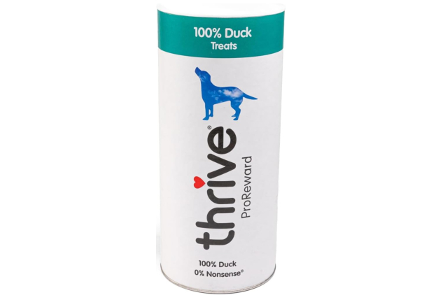 thrive ProReward Duck Dog Treats – 500g MaxiTube – 100% Freeze-Dried Duck – High Protein Training Reward for Dogs
