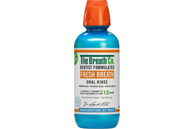 The Breath Co. Mouthwash – 500ml – Icy Mint – Dentist Formulated – Alcohol Free – 12 Hours Fresh Breath – Non-Burning Oral Rinse