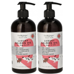 Fred & Ginger Salmon Oil for Dogs & Cats – 2 × 500ml – Omega 3, 6 & 9 Supplement – Joint, Skin & Immune Support – Natural Pet Food Topper