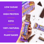 ADONIS Keto High Protein Bars – Double Chocolate Crisp – 16 × 45g – Low Carb & Vegan