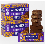 ADONIS Keto High Protein Bars – Double Chocolate Crisp – 32 × 45g – Vegan Low Sugar