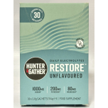 Hunter & Gather Restore Daily Electrolytes Unflavoured – 30 x 3.8g Sachets | No Sugar | Keto Friendly