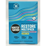 Hunter & Gather Restore Electrolytes Variety Pack – 30 Sachets | No Sugar or Sweeteners | 100% Natural Hydration | Keto Friendly