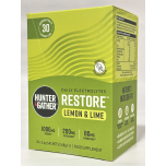 Hunter & Gather Restore Electrolytes – Lemon & Lime | 30 x 5.6g Sachets | No Added Sugar | Keto | Natural Hydration