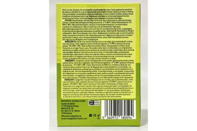 Hunter & Gather Restore Electrolytes – Lemon & Lime | 30 x 5.6g Sachets | No Added Sugar | Keto | Natural Hydration