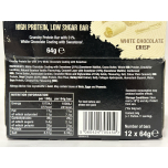 Warrior Crunch Protein Bars – White Chocolate Crisp | 12 x 64g | 20g Protein | Low Sugar & Low Carb | High Protein Snack