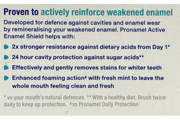 Sensodyne Pronamel Active Enamel Shield Whitening Toothpaste – COOL MINT – 4 × 75ml