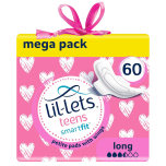 Lil-Lets Teens Long Pads with Wings – 60 Pads (5 x 12 Packs) | Unscented | Soft & Petite Design | Medium Flow Sanitary Towels | First Period Pads for Teenagers | Bulk Pack
