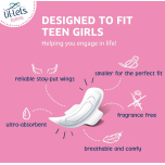 Lil-Lets Teens Long Pads with Wings – 60 Pads (5 x 12 Packs) | Unscented | Soft & Petite Design | Medium Flow Sanitary Towels | First Period Pads for Teenagers | Bulk Pack