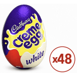 Cadbury White Creme Egg – 48 x 40g Bulk Buy Case | White Chocolate Shell with Soft Fondant Centre