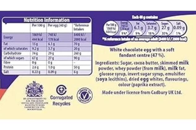 Cadbury White Creme Egg – 48 x 40g Bulk Buy Case | White Chocolate Shell with Soft Fondant Centre