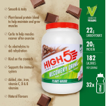 HIGH5 Recovery Drink – Plant-Based Pea Protein – Chocolate – 1.6kg Tub – Vegan Post-Workout | 32 Servings