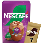 NESCAFÉ Green Triangle Mocha – 6 × 7 Sachets (42 Servings) | Quality Street Chocolate Hazelnut Edition