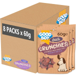 Good Boy Meaty Crunchies Dog Treats – Duck Flavour – 8 × 60g | Natural, High Protein, Crunchy Dog Snacks