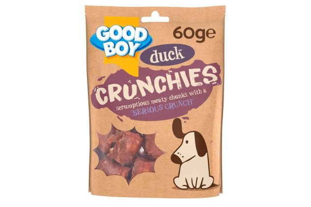 Good Boy Meaty Crunchies Dog Treats – Duck Flavour – 8 × 60g | Natural, High Protein, Crunchy Dog Snacks