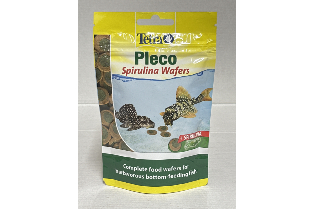 Tetra Pleco Spirulina Wafers – 42g | 100% Vegetable Bottom Feeder Fish Food