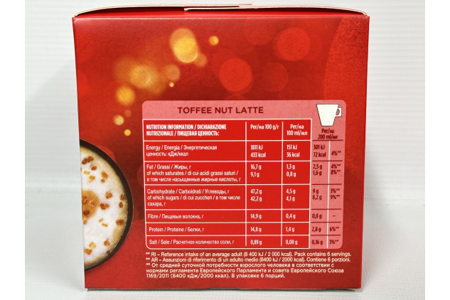 Nescafe Dolce Gusto Starbucks Toffee Nut Latte – 72 Pods (36 Servings) – Limited Edition Flavour