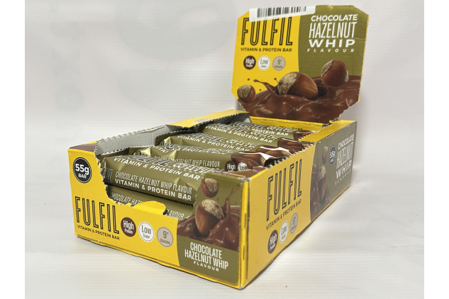 FULFIL Vitamin & Protein Bars – Chocolate Hazelnut Whip – 20g Protein – 15 × 55g