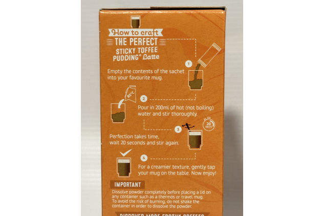 Nescafe Sticky Toffee Pudding LATTE Instant Coffee Sachets – 42 Servings (6 × 7 Packs) Dessert Edition Range