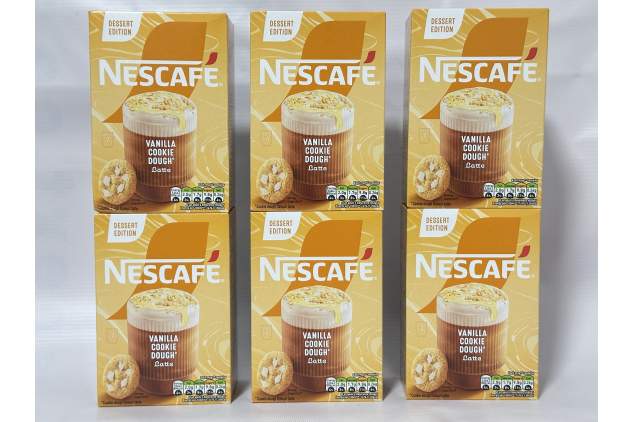 Nescafé Vanilla Cookie Dough Latte Instant Coffee Sachets – Dessert Edition – 6 x 7 Packs (42 Servings)
