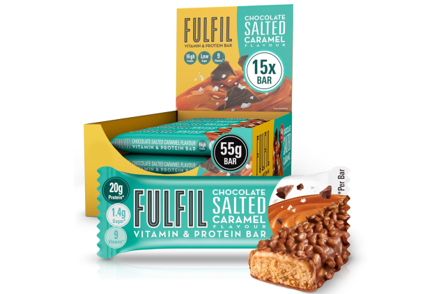 FULFIL Vitamin & Protein Bars (15 x 55g) – Chocolate Salted Caramel – High Protein, Low Sugar, 9 Vitamins