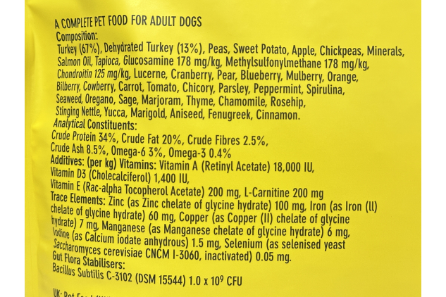 AATU 80/20 Turkey Dry Dog Food 10kg (2 x 5kg Bags) | High Protein, Grain Free, Raw Alternative