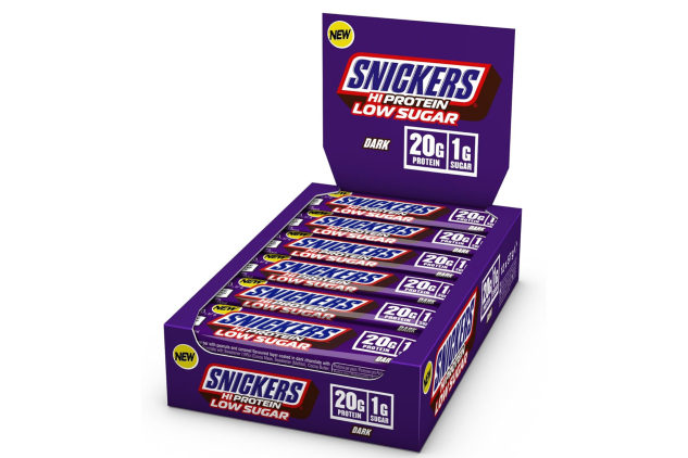 Snickers Hi Protein Low Sugar Dark Chocolate Bars – 12 x 57g – 20g Protein