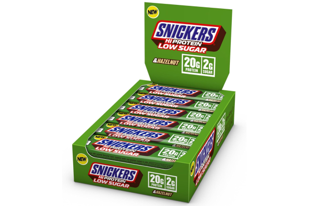 Snickers Hi Protein Low Sugar Hazelnut & Chocolate Bars – 12 x 57g – 20g Protein