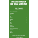 Snickers Hi Protein Low Sugar Hazelnut & Chocolate Bars – 12 x 57g – 20g Protein