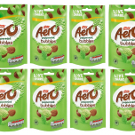 Aero Peppermint Bubbles – 8 x 80g Sharing Pouches – Smooth Milk Chocolate with Peppermint