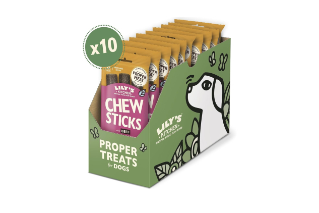 Lily's Kitchen Made with Natural Ingredients Chew Sticks with Beef Dog Treat 10 x 120g