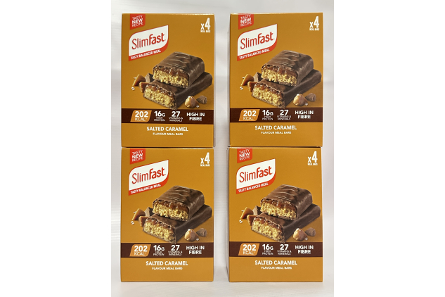 SlimFast Salted Caramel Meal Bars 16 x 60g High Protein 27 Vitamins & Minerals