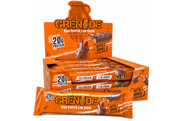 Grenade Jaffa Quake Protein Bars 12 x 60g High Protein Low Sugar