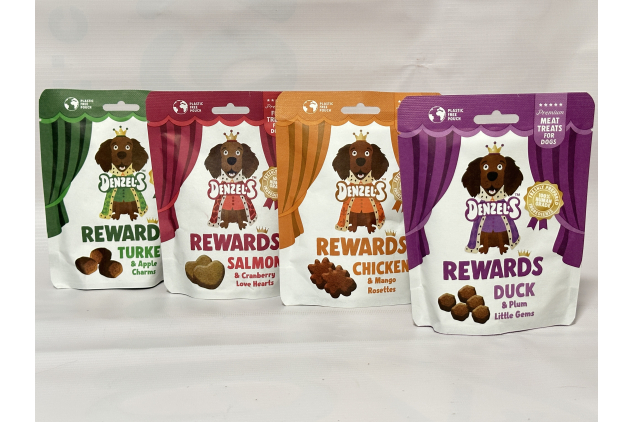 Denzel’s Rewards, Natural Dog Treats – Variety Pack (4 Packs)
