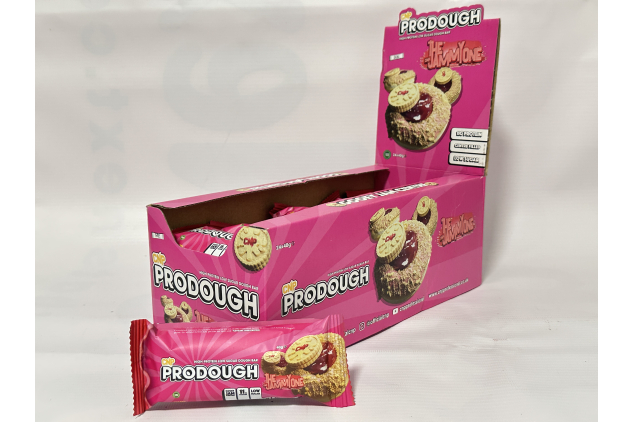 CNP Prodough High Protein Low Sugar Dough Bars – Raspberry Biscuit Doughnut – 24 x 40g