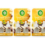 Air Wick Electric Plug-In Refill – Sweet Vanilla & Shea Butter – 6 x 19ml (3 Twin Packs)