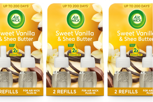 Air Wick Electric Plug-In Refill – Sweet Vanilla & Shea Butter – 6 x 19ml (3 Twin Packs)