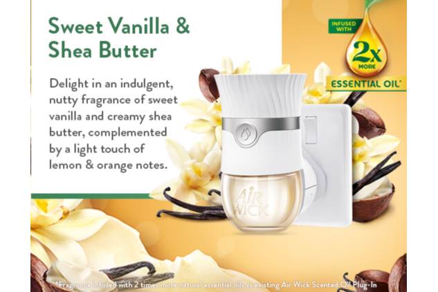 Air Wick Electric Plug-In Refill – Sweet Vanilla & Shea Butter – 6 x 19ml (3 Twin Packs)