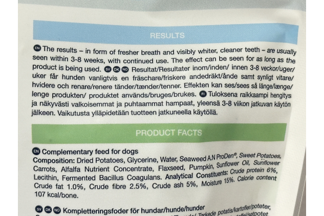 ProDen PlaqueOff Dental Bones – Vegetable Fusion – 2 x 13 Bones | Grain Free Dog Dental Chews | Helps Reduce Plaque & Tartar | For Medium & Large Dogs