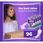 Always Discreet Incontinence Pads for Women – Normal Absorbency – 96 Pads (24 x 4 Packs)