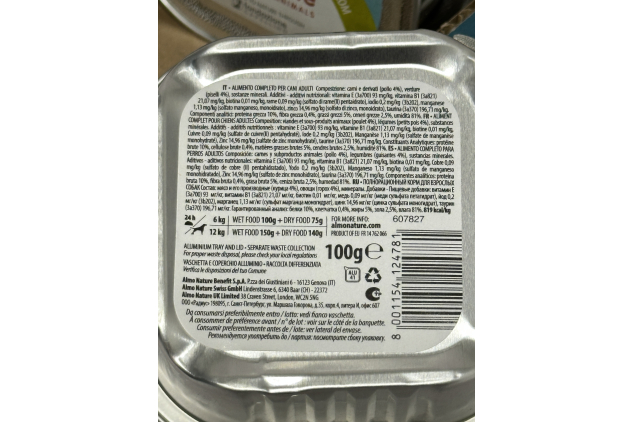 Almo Nature Daily Menu Dog Pate with Chicken & Peas – Grain-Free Wet Food – 32 x 100g