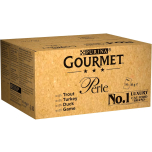Gourmet Perle Mini Fillets in Jelly Country Medley 96 x 85g | Cat Food Pouches with Trout, Turkey, Duck & Game | OUTER BOX OPENED